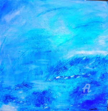 Peinture intitulée "entre ciel et mer 3" par Maria Valverde, Œuvre d'art originale