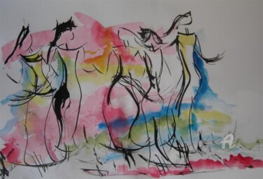 Peinture intitulée "la danse" par Maria Valverde, Œuvre d'art originale