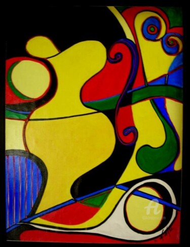 Painting titled "HOMMAGE A PICASSO" by Maria Valverde, Original Artwork