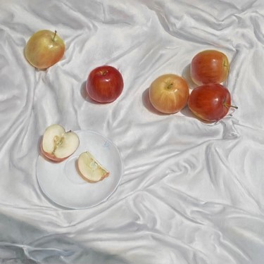 Under the apple tree Peinture intitulée "Under the apple tree" par Maria Vasilevich, Œuvre d'art originale, Pastel