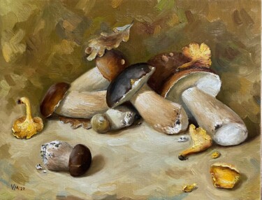 Картина под названием "Dans la forêt d'aut…" - Maria Vasilevich, Подлинное произведение искусства, Масло