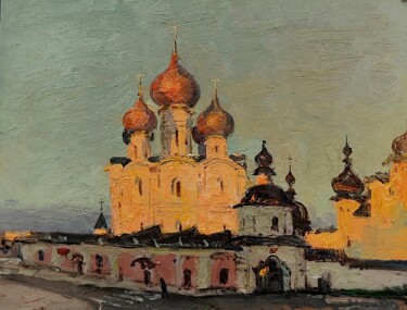 Peinture intitulée "Закат в Ростове" par Maria Vinichenko, Œuvre d'art originale, Huile