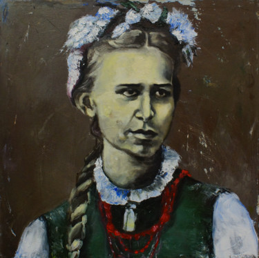 Painting titled "A woman in the circ…" by Maria Werstler, Original Artwork, Oil