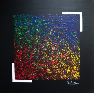Malarstwo zatytułowany „Black and colors” autorstwa Maria Xavier Alves (XAM), Oryginalna praca, Akryl