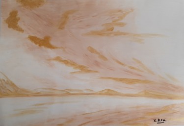 Peinture intitulée "Skygold" par Maria Xavier Alves (XAM), Œuvre d'art originale, Acrylique