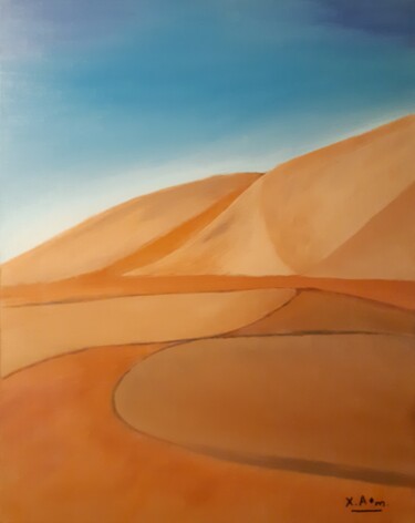 Peinture intitulée "Dune1" par Maria Xavier Alves (XAM), Œuvre d'art originale, Acrylique