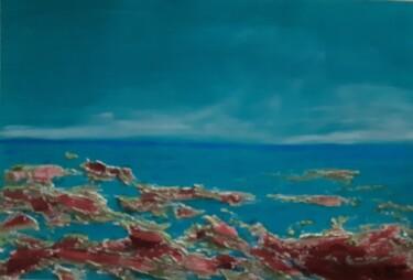 Peinture intitulée "Mer des tropiques" par Maria Xavier Alves (XAM), Œuvre d'art originale, Acrylique