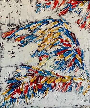 Pintura intitulada "Wings" por Maria Zasidkovych (Mariia), Obras de arte originais, Óleo