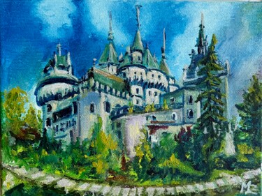 Pittura intitolato "Boynitsky Castle 1" da Maria Zasidkovych (Mariia), Opera d'arte originale, Olio