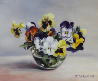 Malerei mit dem Titel "Viola" von Maria Zhiltsova, Original-Kunstwerk, Öl