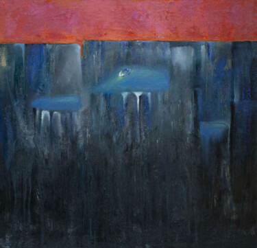 Картина под названием "SOLID WATER" - Мария Живило, Подлинное произведение искусства, Акрил Установлен на Деревянная рама дл…