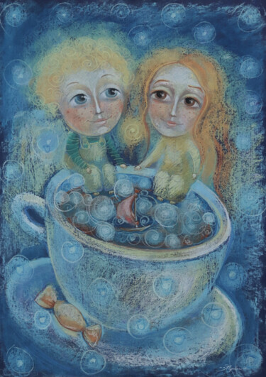 Pintura titulada "Lovers" por Mariia Zhurovich, Obra de arte original, Pastel