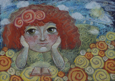 Картина под названием "Time to dream" - Мария Журович, Подлинное произведение искусства, Пастель