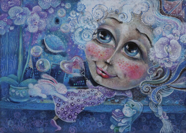 Pintura titulada "Dreaminess" por Mariia Zhurovich, Obra de arte original, Pastel