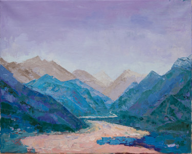 Painting titled "Алтай / Altai" by Maria Afonina, Original Artwork, Oil