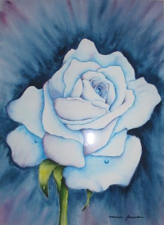 Peinture intitulée "Bleu, blanc, ROSE" par Maria Bourdon, Œuvre d'art originale, Autre
