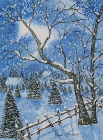 Peinture intitulée "Blanche neige" par Maria Bourdon, Œuvre d'art originale