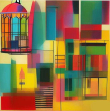 Arts numériques intitulée "Cage" par Mariacristina Valletti, Œuvre d'art originale, Peinture numérique