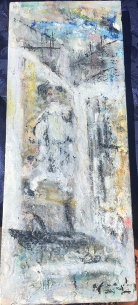 Painting titled "The Other Window" by Maria Emilov, Original Artwork, Oil Mounted on Wood Stretcher frame