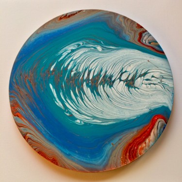 Painting titled "Pipe wave (I) #arti…" by Maria Esteves, Original Artwork, Acrylic