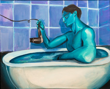 Painting titled "The final Bath" by Maria Extaz, Original Artwork, Acrylic