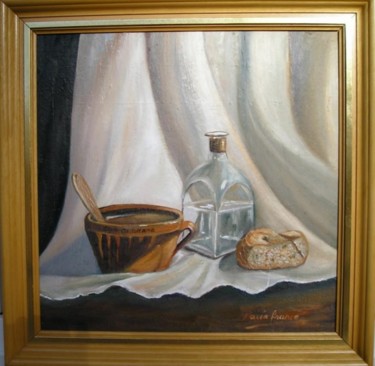 Pintura titulada "Sopas de ajo con an…" por Maria Franco, Obra de arte original