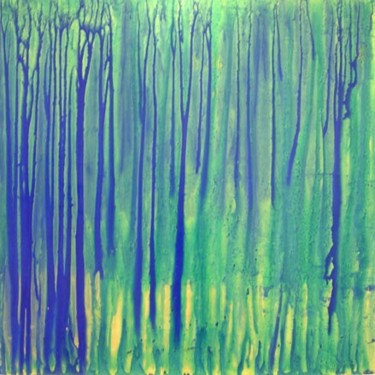 Pintura intitulada "Bosque azul" por Mjesushernandez, Obras de arte originais