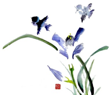 Peinture intitulée "Peinture Chinoise L…" par Marialissen, Œuvre d'art originale, Autre