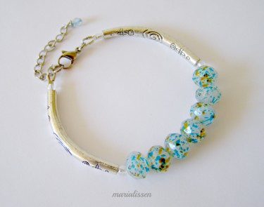 Artisanat intitulée "Bracelet Cristal Mo…" par Marialissen, Œuvre d'art originale, Bracelets