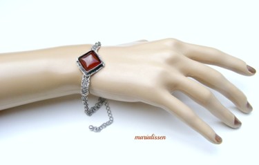 手工艺品 标题为“Bracelet Agate Brune” 由Marialissen, 原创艺术品, 手链