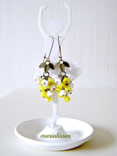 Artcraft titled "Boucles Les Grappes…" by Marialissen, Original Artwork, Earrings
