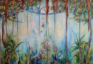 Painting titled "Il Giardino" by Ludo, Original Artwork, Oil