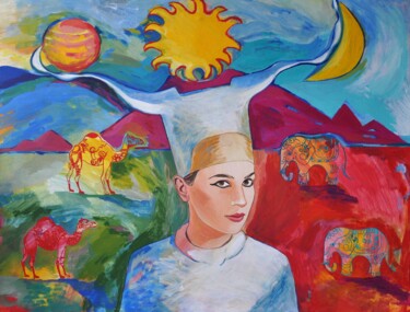 Painting titled "Mari" by Mariam Davitashvili, Original Artwork, Acrylic