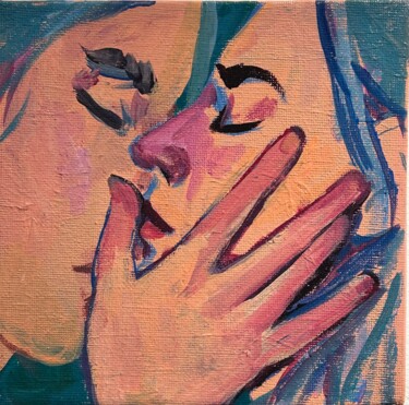 Painting titled "The kiss Поцелуй" by Mariam Gevorgan, Original Artwork, Acrylic