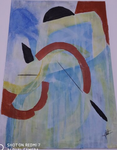 Peinture intitulée "Soleil couchant" par Mariama Cissoko, Œuvre d'art originale, Acrylique