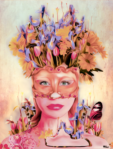 Digital Arts titled "Allegory of spring…" by Maria Mata, Original Artwork, Photo Montage