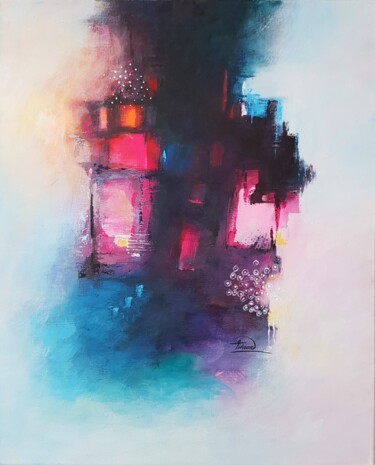 Peinture intitulée "harmonie 2" par Mariame Larour, Œuvre d'art originale, Acrylique Monté sur Châssis en bois