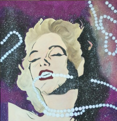 Painting titled "Marilyn monroe in t…" by Maria Meli, Original Artwork, Oil