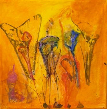 Pintura intitulada "sunset" por Maria Meli, Obras de arte originais, Acrílico