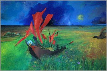 Pintura intitulada "STEPY AKERMANSKIE" por Marian Czura, Obras de arte originais, Óleo