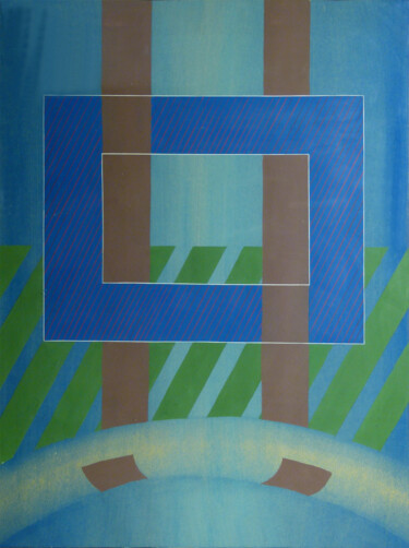Schilderij getiteld "O.T:" door Marian Czura, Origineel Kunstwerk, Tempera
