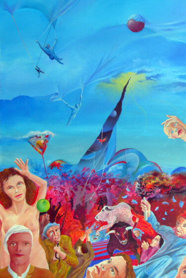 Картина под названием "HIMMELSSTÜRMER 3" - Marian Czura, Подлинное произведение искусства, Масло