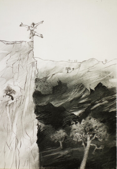 Рисунок под названием "BALANCE" - Marian Czura, Подлинное произведение искусства, Древесный уголь
