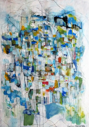 Картина под названием "Untitled" - Mariana De Mello, Подлинное произведение искусства, Акрил Установлен на Деревянная рама д…