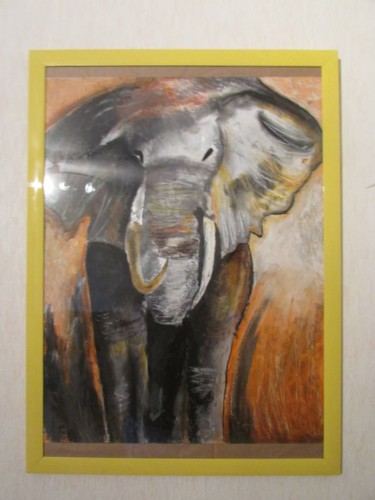 Painting titled "EL Phant" by Mariana Elias, Original Artwork, Acrylic