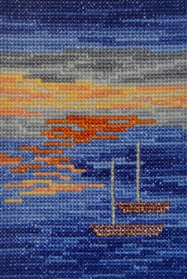 Textile Art titled "Sailing" by Mariana Ivanova, Original Artwork, Embroidery