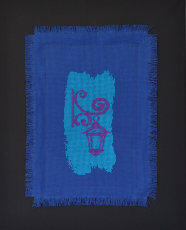 Картина под названием "Turquoise Whim" - Mariana Ivanova, Подлинное произведение искусства, вышивка