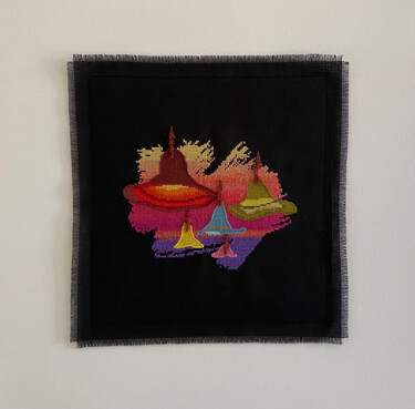 Arte têxtil intitulada "Sombrero Dance" por Mariana Ivanova, Obras de arte originais, Bordado