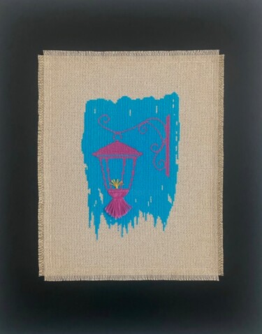 Arte têxtil intitulada "Summer Lantern" por Mariana Ivanova, Obras de arte originais, Bordado