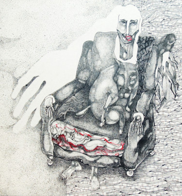 图画 标题为“Disability” 由Mariana Stefanet, 原创艺术品, 墨